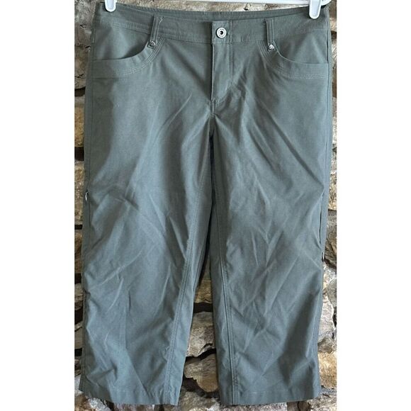 Kuhl Pants - Women's Green Kuhl Legendary Convertible Hiking Outdoor Capri Pants Size 8